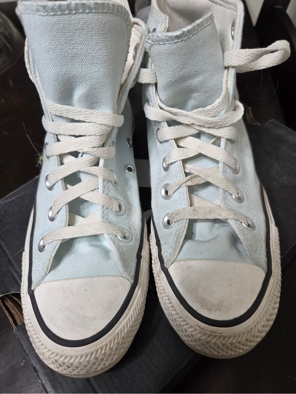 Converse Light Blue High-Top Canvas Sneakers